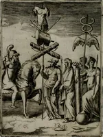 An illustration from Achillis Bocchii Bonon. Symbolicarum quaestionum, de vniuerso genere, quas serio ludebat, libri quinque (1574)