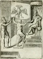 Picture 26 of 165 from Achillis Bocchii bonon. Symbolicarvm qvaestionvm de vniuerso genere, quas serio ludebat, libri qvinqve (1574), leaf 101
