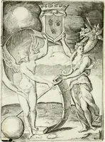 Picture 28 of 165 from Achillis Bocchii bonon. Symbolicarvm qvaestionvm de vniuerso genere, quas serio ludebat, libri qvinqve (1574), leaf 105