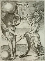 An illustration from Achillis Bocchii Bonon. Symbolicarum quaestionum, de vniuerso genere, quas serio ludebat, libri quinque (1574)