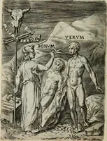 An illustration from Achillis Bocchii Bonon. Symbolicarum quaestionum, de vniuerso genere, quas serio ludebat, libri quinque (1574)