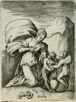 An illustration from Achillis Bocchii Bonon. Symbolicarum quaestionum, de vniuerso genere, quas serio ludebat, libri quinque (1574)