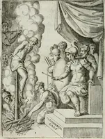 An illustration from Achillis Bocchii Bonon. Symbolicarum quaestionum, de vniuerso genere, quas serio ludebat, libri quinque (1574)