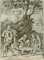 An illustration from Achillis Bocchii Bonon. Symbolicarum quaestionum, de vniuerso genere, quas serio ludebat, libri quinque (1574)