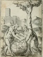 An illustration from Achillis Bocchii Bonon. Symbolicarum quaestionum, de vniuerso genere, quas serio ludebat, libri quinque (1574)