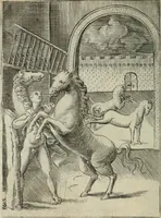 An illustration from Achillis Bocchii Bonon. Symbolicarum quaestionum, de vniuerso genere, quas serio ludebat, libri quinque (1574)