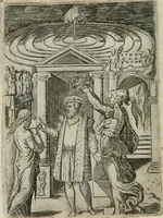 An illustration from Achillis Bocchii Bonon. Symbolicarum quaestionum, de vniuerso genere, quas serio ludebat, libri quinque (1574)