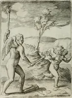 An illustration from Achillis Bocchii Bonon. Symbolicarum quaestionum, de vniuerso genere, quas serio ludebat, libri quinque (1574)