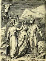 An illustration from Achillis Bocchii Bonon. Symbolicarvm qvaestionvm, de vniverso genere, quas serio ludebat, libri qvinqve (1574)