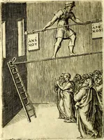 An illustration from Achillis Bocchii Bonon. Symbolicarvm qvaestionvm, de vniverso genere, quas serio ludebat, libri qvinqve (1574)