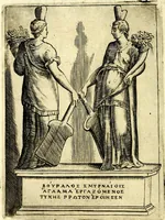 An illustration from Achillis Bocchii Bonon. Symbolicarvm qvaestionvm, de vniverso genere, quas serio ludebat, libri qvinqve (1574)