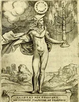 An illustration from Achillis Bocchii Bonon. Symbolicarvm qvaestionvm, de vniverso genere, quas serio ludebat, libri qvinqve (1574)