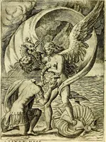 An illustration from Achillis Bocchii Bonon. Symbolicarvm qvaestionvm, de vniverso genere, quas serio ludebat, libri qvinqve (1574)