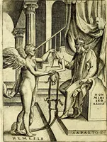 An illustration from Achillis Bocchii Bonon. Symbolicarvm qvaestionvm, de vniverso genere, quas serio ludebat, libri qvinqve (1574)
