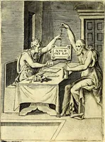 An illustration from Achillis Bocchii Bonon. Symbolicarvm qvaestionvm, de vniverso genere, quas serio ludebat, libri qvinqve (1574)