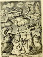 An illustration from Achillis Bocchii Bonon. Symbolicarvm qvaestionvm, de vniverso genere, quas serio ludebat, libri qvinqve (1574)