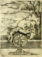 An illustration from Achillis Bocchii Bonon. Symbolicarvm qvaestionvm, de vniverso genere, quas serio ludebat, libri qvinqve (1574)