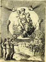 An illustration from Achillis Bocchii Bonon. Symbolicarvm qvaestionvm, de vniverso genere, quas serio ludebat, libri qvinqve (1574)