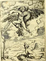 An illustration from Achillis Bocchii Bonon. Symbolicarvm qvaestionvm, de vniverso genere, quas serio ludebat, libri qvinqve (1574)
