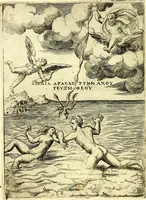 An illustration from Achillis Bocchii Bonon. Symbolicarvm qvaestionvm, de vniverso genere, quas serio ludebat, libri qvinqve (1574)