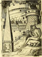 An illustration from Achillis Bocchii Bonon. Symbolicarvm qvaestionvm, de vniverso genere, quas serio ludebat, libri qvinqve (1574)