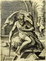 An illustration from Achillis Bocchii Bonon. Symbolicarvm qvaestionvm, de vniverso genere, quas serio ludebat, libri qvinqve (1574)