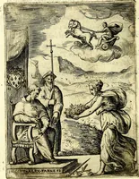 An illustration from Achillis Bocchii Bonon. Symbolicarvm qvaestionvm, de vniverso genere, quas serio ludebat, libri qvinqve (1574)