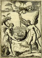 An illustration from Achillis Bocchii Bonon. Symbolicarvm qvaestionvm, de vniverso genere, quas serio ludebat, libri qvinqve (1574)
