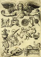 An illustration from Achillis Bocchii Bonon. Symbolicarvm qvaestionvm, de vniverso genere, quas serio ludebat, libri qvinqve (1574)