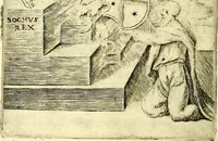 An illustration from Achillis Bocchii Bonon. Symbolicarvm qvaestionvm, de vniverso genere, quas serio ludebat, libri qvinqve (1574)