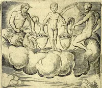 An illustration from Achillis Bocchii Bonon. Symbolicarvm qvaestionvm, de vniverso genere, quas serio ludebat, libri qvinqve (1574)