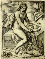 An illustration from Achillis Bocchii Bonon. Symbolicarvm qvaestionvm, de vniverso genere, quas serio ludebat, libri qvinqve (1574)