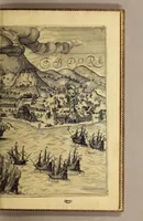 An illustration from Achter Theil der Orientalischen Indien, : begreiffend erstlich ein historische Beschreibung der Schiffart, so der Admiral Jacob von Neck auss Hollandt in die Orientalische Indien von Ann. 1600. biss An. 1603. gethan. Darnach ein historia, so von Johan Herman von Bree, Obersten Handelsmann auff dem Schiff der Hollandische Zaun genannt, in gleichmessiger Reyse von An. 1602. biss in An. 1604. auff gezeichnet worden. (1606)