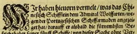An illustration from Achte Schiffahrt. Kurtze Beschreibung, was sich mit dem Holländern vnd Seeländern, in dem Ost Indien, die nechst verlauffene vier oder fūnff Jahre, als Anno 1599. 1600. 1601. 1602. vnd 1603. zugetragen, : wie sie sich etlich mal mit den Portugesern vnd Hispaniern geschlagen, dauon etliche Schiff An. 1604. in Holland ankommen, vnd was darauff erfolgt. (1605)