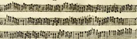 An illustration from [A composite music volume : containing Der Fluyten Lust-Hof, vol Psalmen, Paduanen, Allemanden, Couranten, Balletten, Airs, &c. konstigh en lieflik gefigureert, met veel veranderingen and 'T uitnemed kabinet, vol Pavanen, Almanden, Sarbanden, Couranten, Balletten, Intraden, Airs, &c. en de nieuwste voizen, om met 2 en 3 fioolen, of ander speel-tuigh te gebruiken] (1649)