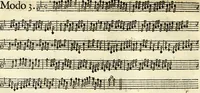 An illustration from [A composite music volume : containing Der Fluyten Lust-Hof, vol Psalmen, Paduanen, Allemanden, Couranten, Balletten, Airs, &c. konstigh en lieflik gefigureert, met veel veranderingen and 'T uitnemed kabinet, vol Pavanen, Almanden, Sarbanden, Couranten, Balletten, Intraden, Airs, &c. en de nieuwste voizen, om met 2 en 3 fioolen, of ander speel-tuigh te gebruiken] (1649)