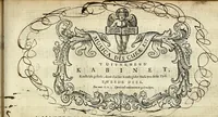 An illustration from [A composite music volume : containing Der Fluyten Lust-Hof, vol Psalmen, Paduanen, Allemanden, Couranten, Balletten, Airs, &c. konstigh en lieflik gefigureert, met veel veranderingen and 'T uitnemed kabinet, vol Pavanen, Almanden, Sarbanden, Couranten, Balletten, Intraden, Airs, &c. en de nieuwste voizen, om met 2 en 3 fioolen, of ander speel-tuigh te gebruiken] (1649)
