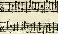 An illustration from [A composite music volume : containing Der Fluyten Lust-Hof, vol Psalmen, Paduanen, Allemanden, Couranten, Balletten, Airs, &c. konstigh en lieflik gefigureert, met veel veranderingen and 'T uitnemed kabinet, vol Pavanen, Almanden, Sarbanden, Couranten, Balletten, Intraden, Airs, &c. en de nieuwste voizen, om met 2 en 3 fioolen, of ander speel-tuigh te gebruiken] (1649)