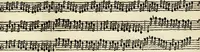 An illustration from [A composite music volume : containing Der Fluyten Lust-Hof, vol Psalmen, Paduanen, Allemanden, Couranten, Balletten, Airs, &c. konstigh en lieflik gefigureert, met veel veranderingen and 'T uitnemed kabinet, vol Pavanen, Almanden, Sarbanden, Couranten, Balletten, Intraden, Airs, &c. en de nieuwste voizen, om met 2 en 3 fioolen, of ander speel-tuigh te gebruiken] (1649)