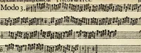 An illustration from [A composite music volume : containing Der Fluyten Lust-Hof, vol Psalmen, Paduanen, Allemanden, Couranten, Balletten, Airs, &c. konstigh en lieflik gefigureert, met veel veranderingen and 'T uitnemed kabinet, vol Pavanen, Almanden, Sarbanden, Couranten, Balletten, Intraden, Airs, &c. en de nieuwste voizen, om met 2 en 3 fioolen, of ander speel-tuigh te gebruiken] (1649)