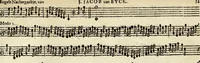 An illustration from [A composite music volume : containing Der Fluyten Lust-Hof, vol Psalmen, Paduanen, Allemanden, Couranten, Balletten, Airs, &c. konstigh en lieflik gefigureert, met veel veranderingen and 'T uitnemed kabinet, vol Pavanen, Almanden, Sarbanden, Couranten, Balletten, Intraden, Airs, &c. en de nieuwste voizen, om met 2 en 3 fioolen, of ander speel-tuigh te gebruiken] (1649)