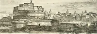 An illustration from Acquafortisti italiani; reccolta di acqueforti, acquetine, puntesecche, maniera nera, di 150 artisti. Acquafortistes italiens; recueil de eauxfortes, acqua-tintas, pointes-sèches, façon noire, de 150 artistes (1922)