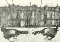 An illustration from Acquafortisti italiani; reccolta di acqueforti, acquetine, puntesecche, maniera nera, di 150 artisti. Acquafortistes italiens; recueil de eauxfortes, acqua-tintas, pointes-sèches, façon noire, de 150 artistes (1922)