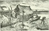 An illustration from Acquafortisti italiani; reccolta di acqueforti, acquetine, puntesecche, maniera nera, di 150 artisti. Acquafortistes italiens; recueil de eauxfortes, acqua-tintas, pointes-sèches, façon noire, de 150 artistes (1922)