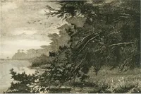 An illustration from Acquafortisti italiani; reccolta di acqueforti, acquetine, puntesecche, maniera nera, di 150 artisti. Acquafortistes italiens; recueil de eauxfortes, acqua-tintas, pointes-sèches, façon noire, de 150 artistes (1922)