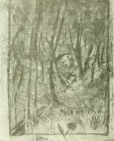 An illustration from Acquafortisti italiani; reccolta di acqueforti, acquetine, puntesecche, maniera nera, di 150 artisti. Acquafortistes italiens; recueil de eauxfortes, acqua-tintas, pointes-sèches, façon noire, de 150 artistes (1922)