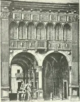 An illustration from Acquafortisti italiani; reccolta di acqueforti, acquetine, puntesecche, maniera nera, di 150 artisti. Acquafortistes italiens; recueil de eauxfortes, acqua-tintas, pointes-sèches, façon noire, de 150 artistes (1922)