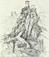 An illustration from Acquafortisti italiani; reccolta di acqueforti, acquetine, puntesecche, maniera nera, di 150 artisti. Acquafortistes italiens; recueil de eauxfortes, acqua-tintas, pointes-sèches, façon noire, de 150 artistes (1922)
