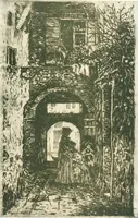 Picture 22 of 180 from Acquafortisti italiani; reccolta di acqueforti, acquetine, puntesecche, maniera nera, di 150 artisti. Acquafortistes italiens; recueil de eauxfortes, acqua-tintas, pointes-sèches, façon noire, de 150 artistes (1922), leaf 46