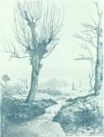 An illustration from Acquafortisti italiani; reccolta di acqueforti, acquetine, puntesecche, maniera nera, di 150 artisti. Acquafortistes italiens; recueil de eauxfortes, acqua-tintas, pointes-sèches, façon noire, de 150 artistes (1922)